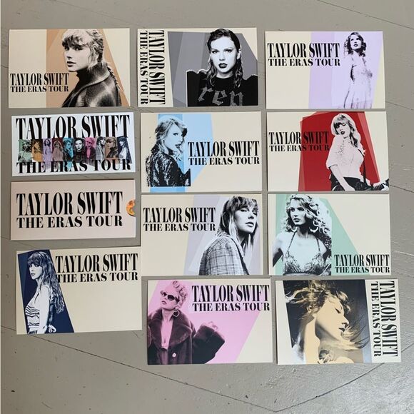Taylor Swift The Eras Tour cream Tote bag and 10 postcards in a box - Picture 8 of 9
